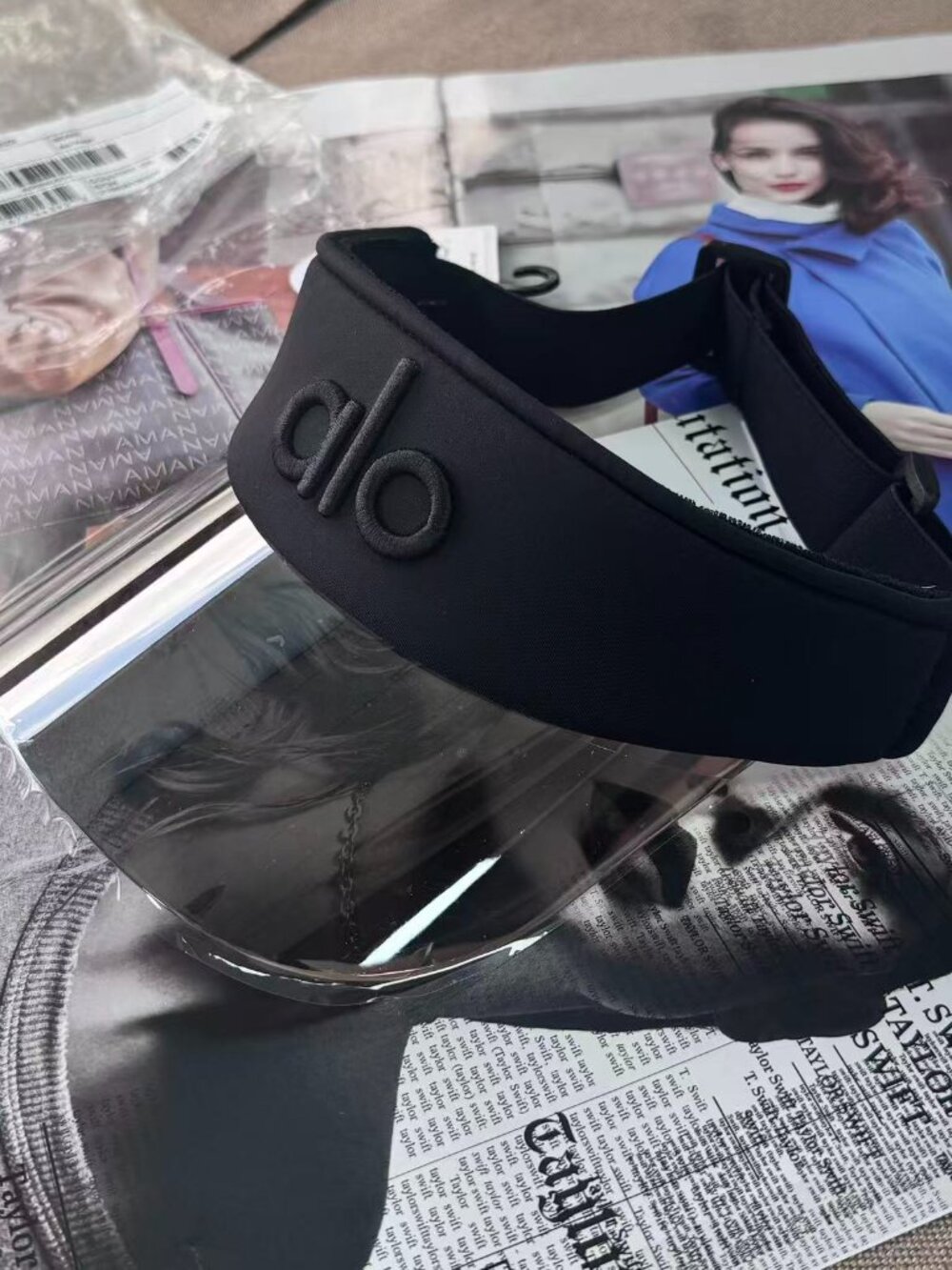 Alo Yoga Airlift Solar Visor Black Tennis Golf Cap 💕💕 Brand New Activewear